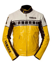 Yamaha Yellow & Black Motorcycle Leather Jacket